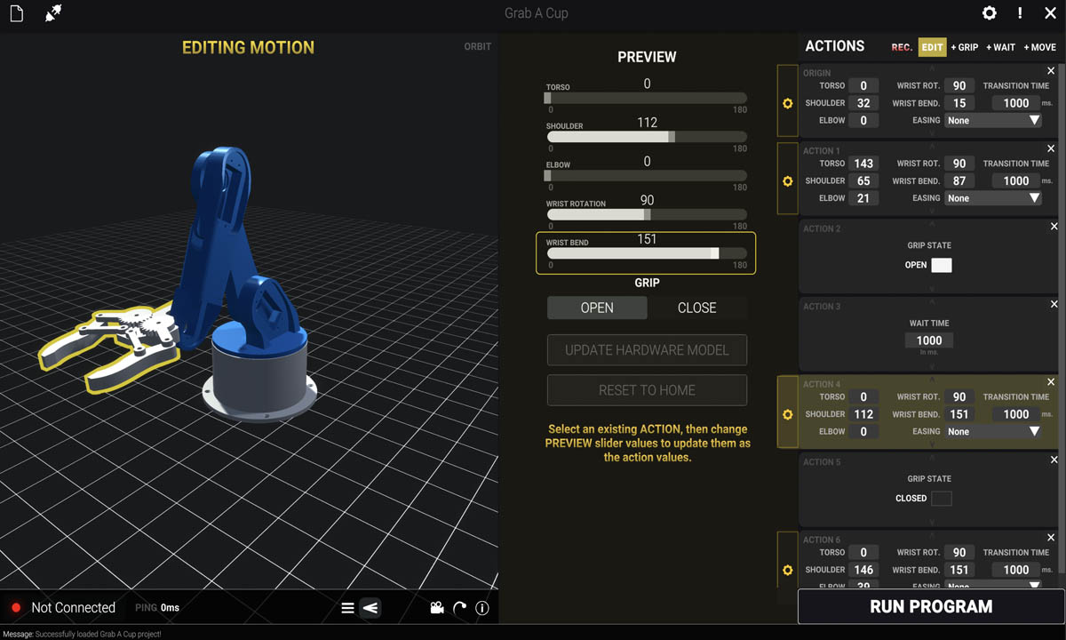 AJ robotic arm controller